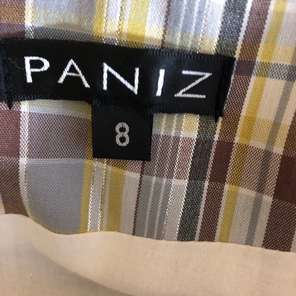 Paniz Plaid Skirt size 8 Fit and Flare - Picture 5 of 7
